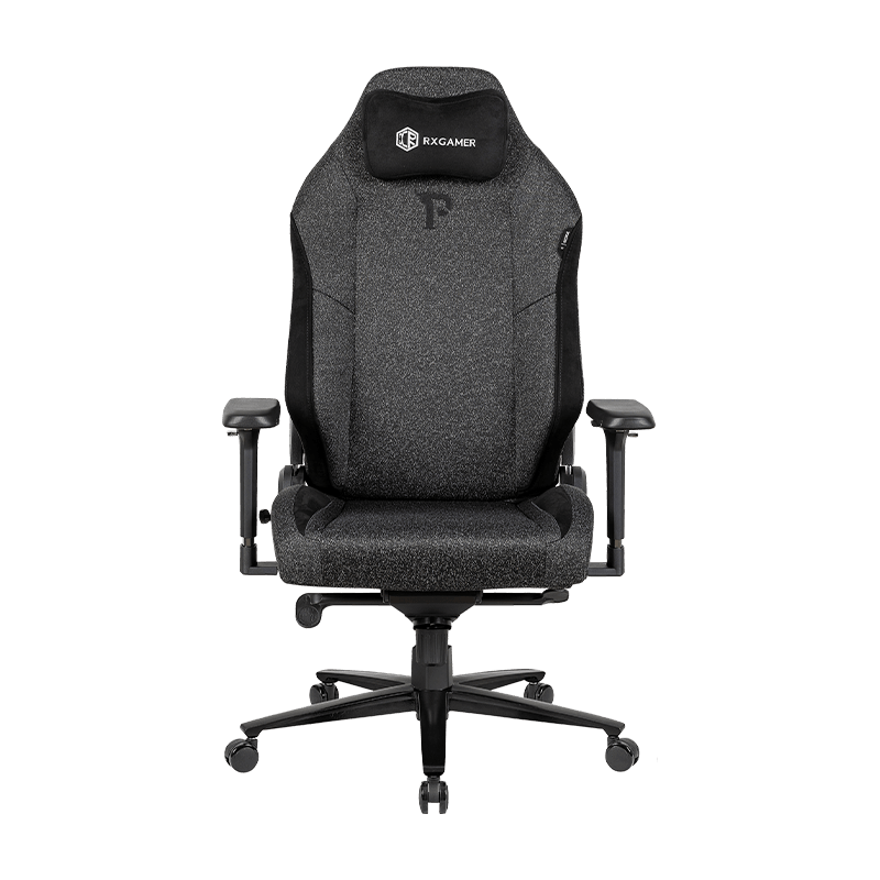 RXGAMER RX-2070-1R-A Chaise d'e-sports rotative de patron de bureau administratif muet en maille noire