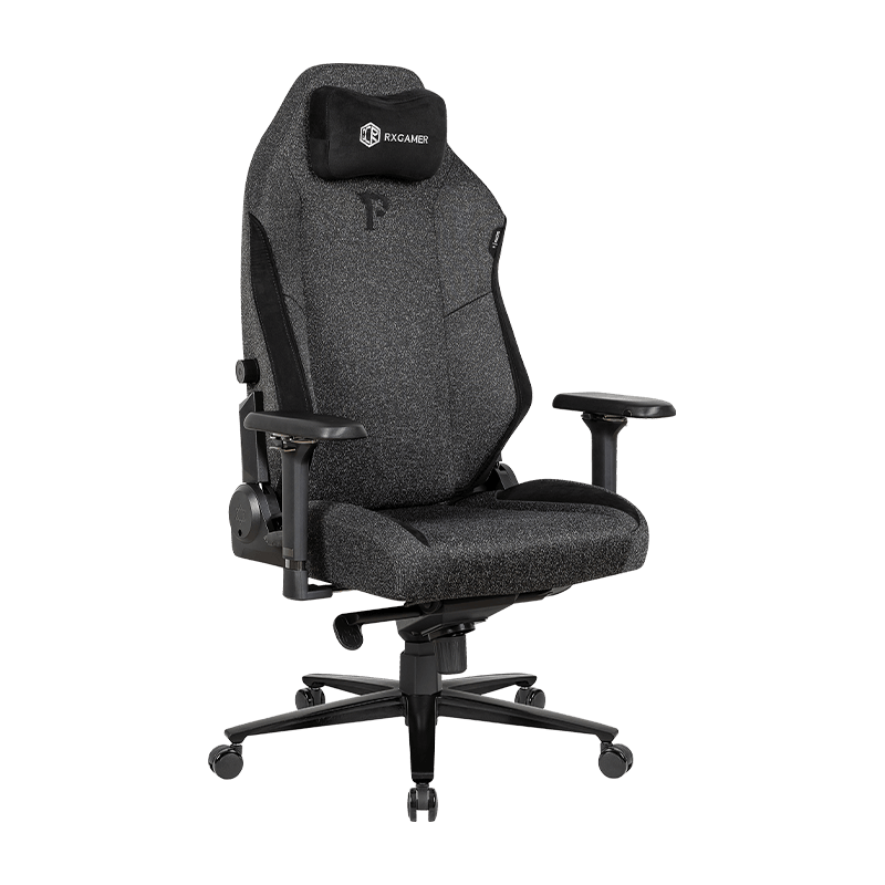 RXGAMER RX-2070-1R-A Chaise d'e-sports rotative de patron de bureau administratif muet en maille noire
