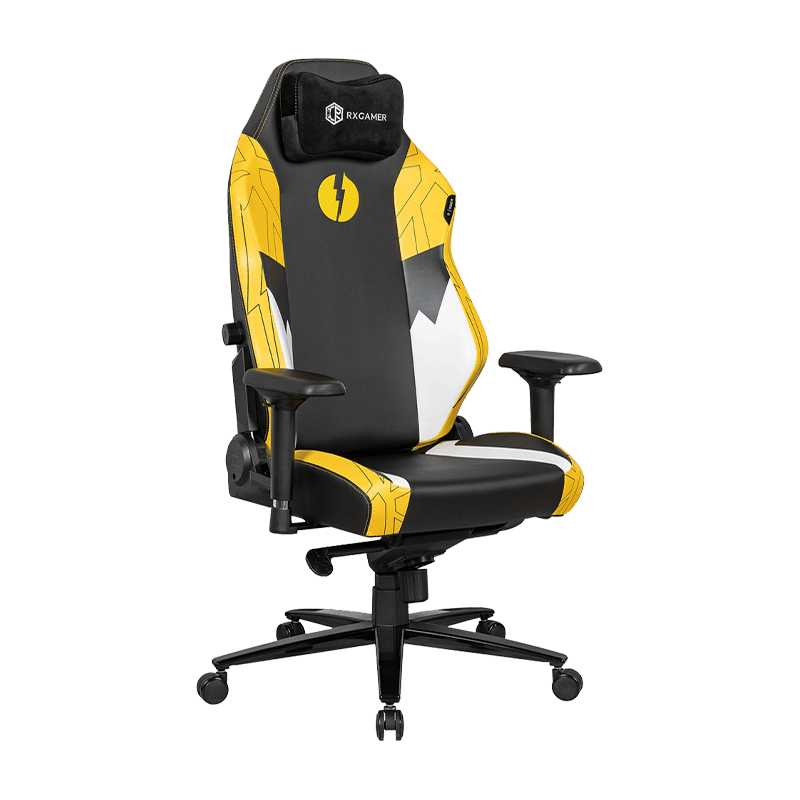 RXGAMER RX-2070-R-B Style inclinable avec appui-tête chaise de jeu en cuir pour ordinateur de course