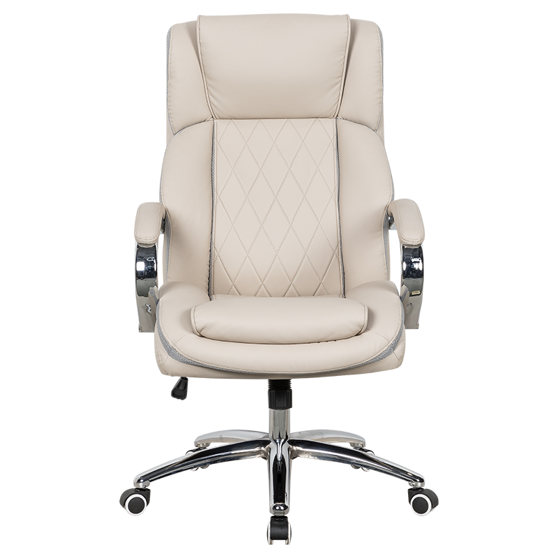 RXGAMER RX-9106 Chaise de bureau en cuir beige anti-rayures légèrement inclinable