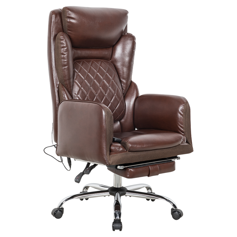 RXGAMER RX-9129 Chaise de bureau repose-pieds réglable avec massage et chauffage
