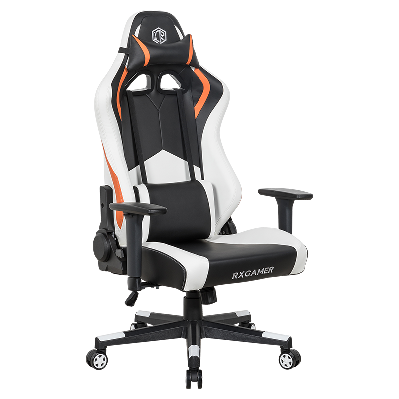Chaise de jeu ergonomique RXGAMER RX-2251 avec roues de course silencieuses