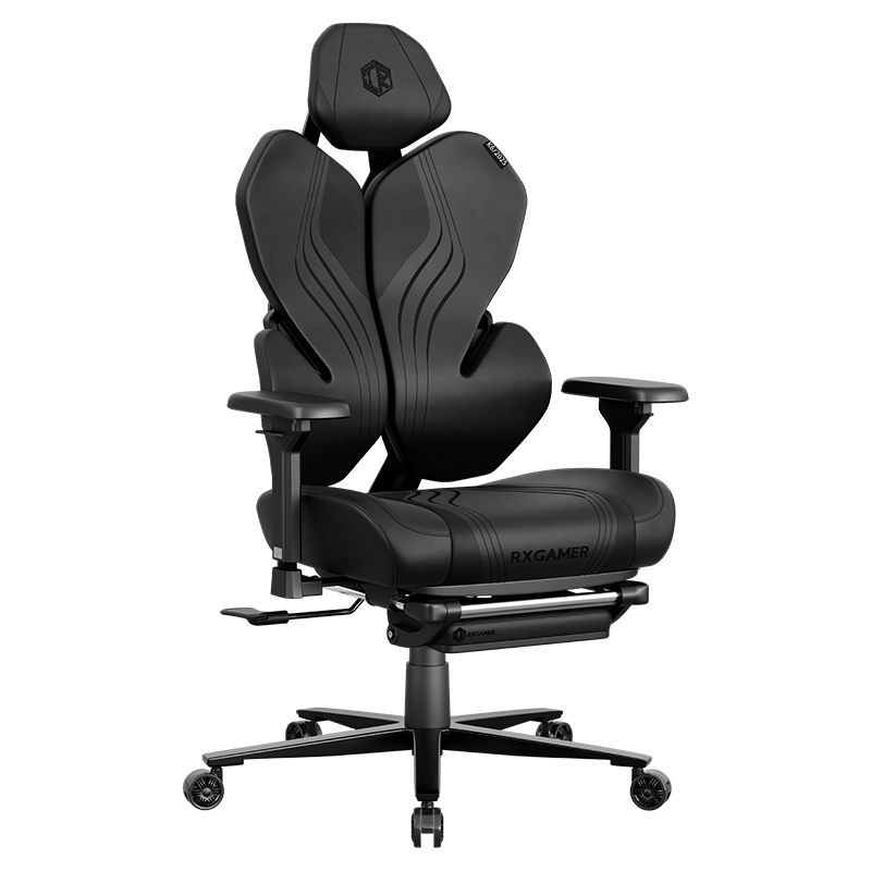 RXGAMER RX-K6-6303 Chaise de jeu multifonctionnelle avec repose-pieds rétractable