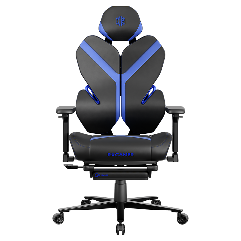 RXGAMER RX-K6-6302 Chaise de jeu à support stable avec repose-pieds tout-en-un