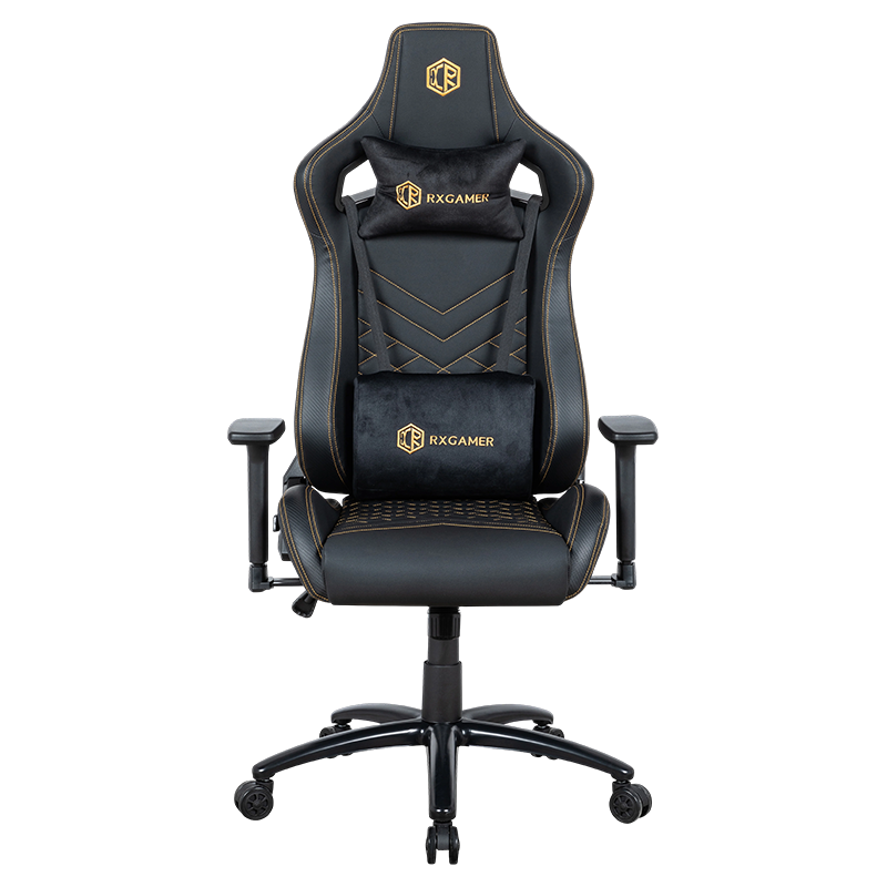 RXGAMER RX-2047 Chaise de jeu multifonctionnelle avec accoudoirs 3D noir mat