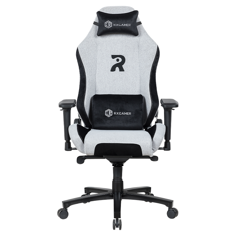 RXGAMER RX-2060-1 Chaise de jeu confortable et inclinable avec accoudoirs 4D gris