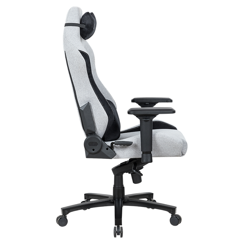 RXGAMER RX-2060-1 Chaise de jeu confortable et inclinable avec accoudoirs 4D gris
