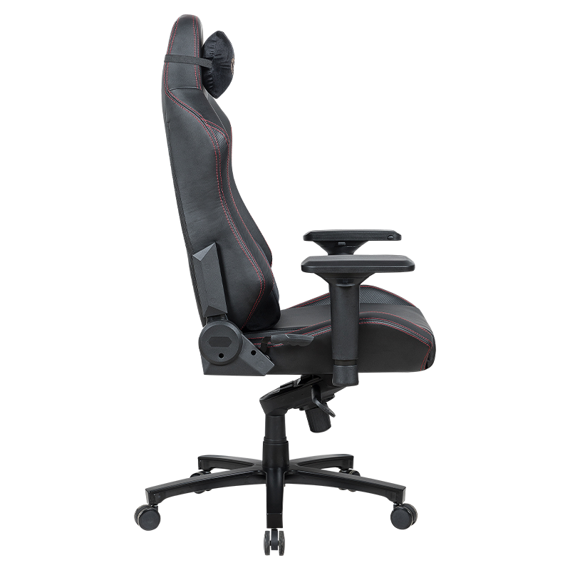 RXGAMER RX-2060 Chaise de jeu en tissu mélangé résistant à l'hydrolyse en PU noir