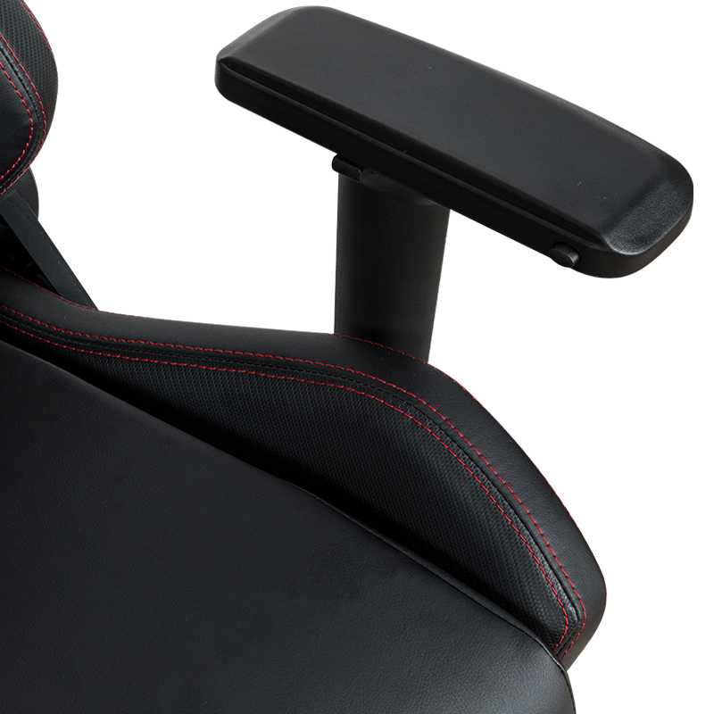 RXGAMER RX-2060 Chaise de jeu en tissu mélangé résistant à l'hydrolyse en PU noir