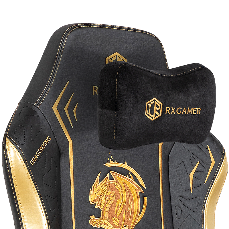 RXGAMER RX-2061 Dragon broderie appui-tête magnétique chaise de jeu inclinable