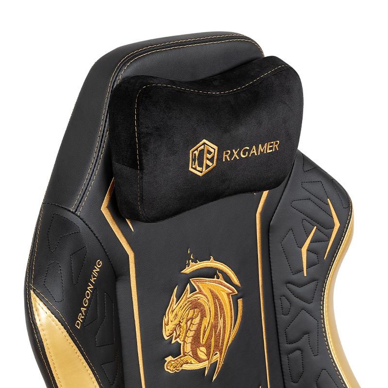 RXGAMER RX-2061 Dragon broderie appui-tête magnétique chaise de jeu inclinable