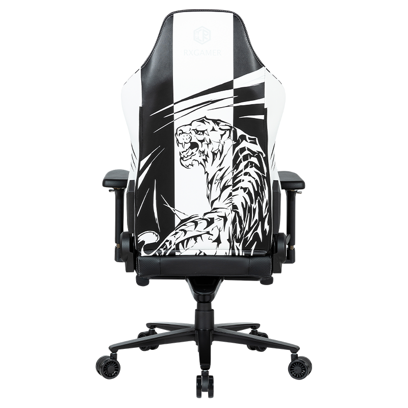RXGAMER RX-2061 Tiger Stripe Craft Gaming Chaise de jeu ergonomique à roulettes
