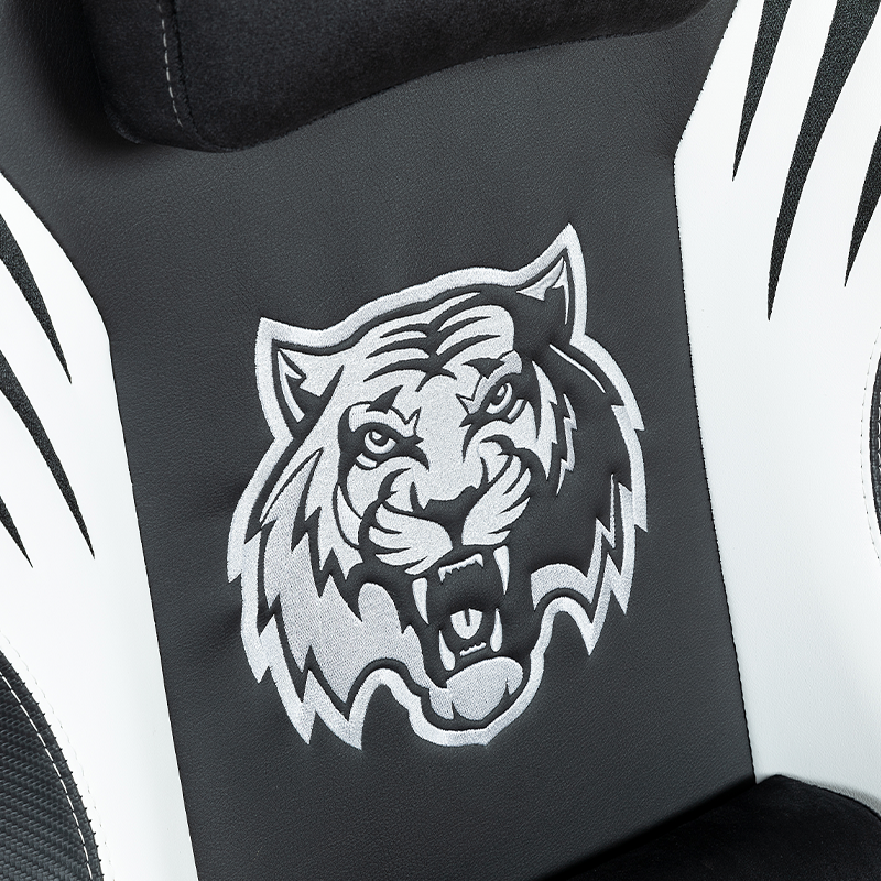 RXGAMER RX-2061 Tiger Stripe Craft Gaming Chaise de jeu ergonomique à roulettes