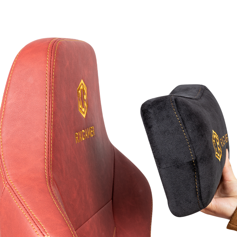 RXGAMER RX-2069 Chaise de jeu réglable avec appui-tête magnétique rouge